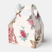 愛らしいトナカイ，鳥，花 フェイバーボックス (裏面サイド)