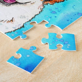 愛らしいトリコラーコーギウォーターカラージグソーパズル ジグソーパズル (側面)