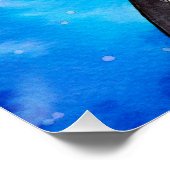 愛らしいトリコラーコーギウォーター色 ポスター (コーナー)