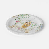 愛らしいトロピカルスロスベビーシャワー ペーパープレート (アングル)