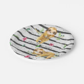 愛らしいトロピカルスロスベビーシャワー ペーパープレート (アングル)