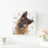 愛らしいドイツおもしろいの羊飼いポートレート スクエア壁時計 (ホーム)