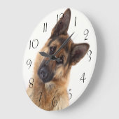 愛らしいドイツおもしろいの羊飼いポートレート ラージ壁時計 (傾斜)