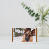 愛らしいドイツの羊飼いの名刺 名刺 (スタンド正面)