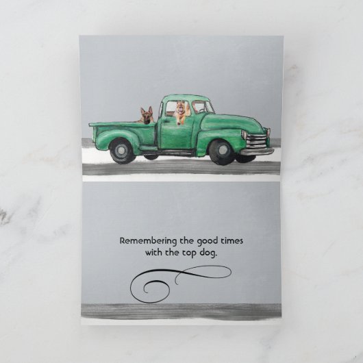 愛らしいドイツの羊飼いの父の日用カード カード (内部)