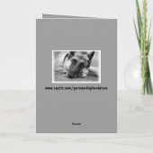 愛らしいドイツの羊飼いバレンタイン・デイ・カード シーズンカード (裏面)