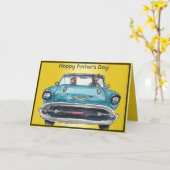 愛らしいドイツの羊飼い水彩神父の日 カード (黄色い花)