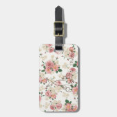 愛らしいドエレガントレス、フローラルパターパーソナライズされたン ラゲッジタグ (正面縦)