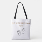 愛らしいドグドゥボルドー人形、トート トートバッグ (裏面)