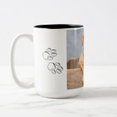 愛らしいドグドゥボルドー ツートーンマグカップ (左)