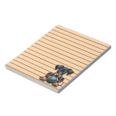 愛らしいドバーマンパピ遊ーとボール ノートパッド (回転)