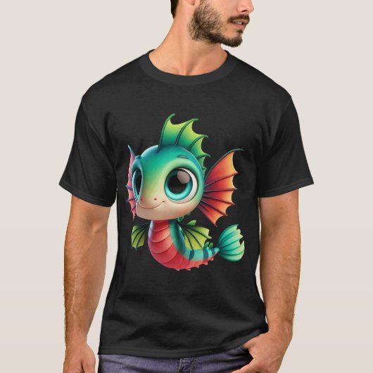 愛らしいドラゴンフィッシュ Tシャツ (正面)