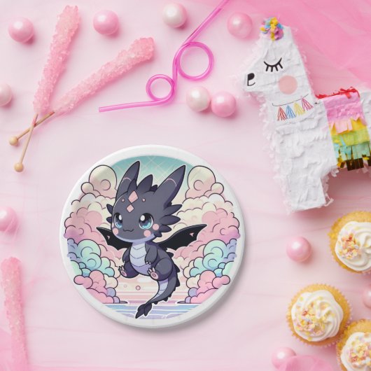 愛らしいドラゴンベビーシャワー ペーパープレート (パーティー)