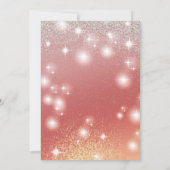 愛らしいドレ魅力的スバラ金ゴールド輝きグラデーション 招待状 (裏面)