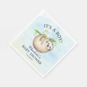 愛らしいナプスボーイベビーシャワー紙ナプキンス スタンダードランチョンナプキン (角)