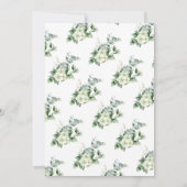 愛らしいナマケモノの赤ちゃんシャワーユーカリ緑 招待状 (裏面)