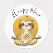 愛らしいナマケモノの赤ちゃんシャワー ラベル (デザイン2)