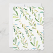 愛らしいナマケモノの赤ちゃんシャワー 招待状 (裏面)