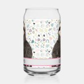 愛らしいナマケモノ名かわいらしのパターン名 ガラス缶 (右)