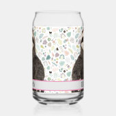 愛らしいナマケモノ名かわいらしのパターン名 ガラス缶 (左)