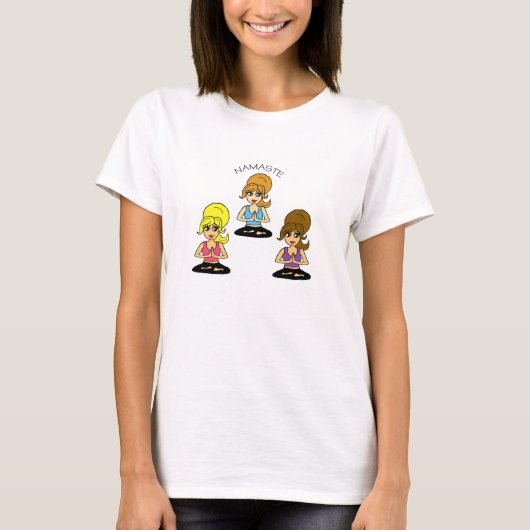 愛らしいナマステのヨガのTシャツ Tシャツ (正面)