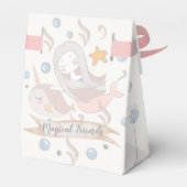 愛らしいナルハルとマーメイドパステルパーソナライズされた フェイバーボックス (裏面サイド)