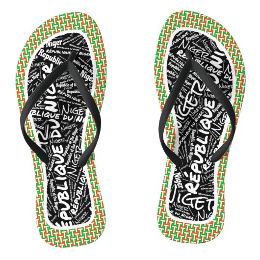 愛らしいニジェール国旗の色の愛国心 ビーチサンダル (ソール)