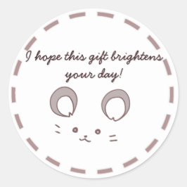 愛らしいネズミ柄のカスタマイズ可能な ラウンドシール