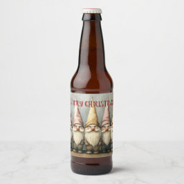 愛らしいノームのとんがり帽子と長いひげ ビールラベル