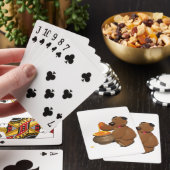 愛らしいハチミツ愛のクマとハチミツポット トランプ (インサイチュ)