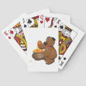 愛らしいハチミツ愛のクマとハチミツポット トランプ (裏面)
