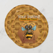 愛らしいハチミツ 招待状 (正面/裏面)