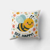 愛らしいハチ幸せ枕 クッション (裏面)