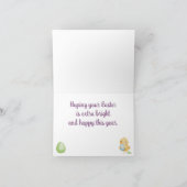 愛らしいハッピーイースター サンキューカード (内部)