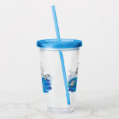 愛らしいハッピードルフィンズアニメイラストレーション アクリルタンブラー (左)