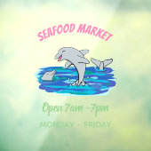 愛らしいハッピードルフィンズアニメイラストレーション ウィンドウサイン (シート3)