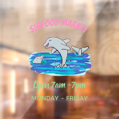 愛らしいハッピードルフィンズアニメイラストレーション ウィンドウサイン (シート2)