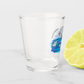 愛らしいハッピードルフィンズアニメイラストレーション ショットグラス (左)