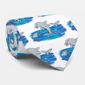 愛らしいハッピードルフィンズアニメイラストレーション ネクタイ (ロール)