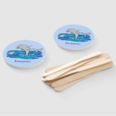 愛らしいハッピードルフィンズアニメイラストレーション ハンドファン (組立なし)