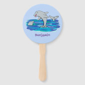 愛らしいハッピードルフィンズアニメイラストレーション ハンドファン (正面)