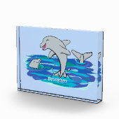 愛らしいハッピードルフィンズアニメイラストレーション フォトブロック (右)