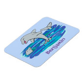 愛らしいハッピードルフィンズアニメイラストレーション マグネット (左側)