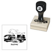 愛らしいハッピードルフィンズアニメイラストレーション ラバースタンプ (押印)