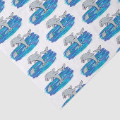 愛らしいハッピードルフィンズアニメイラストレーション 薄葉紙 (詳細)