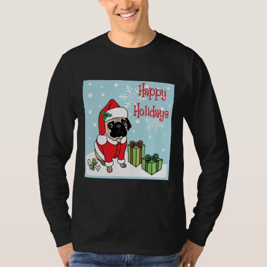 愛らしいハッピーホリデーズクリスマスパクラシックグT-Sh Tシャツ (正面)