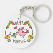 愛らしいハッピーマザーズデイキーチェーン キーホルダー (裏面)