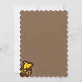 愛らしいハニービーベイビーシャワー招待状ホワイト 招待状 (裏面)