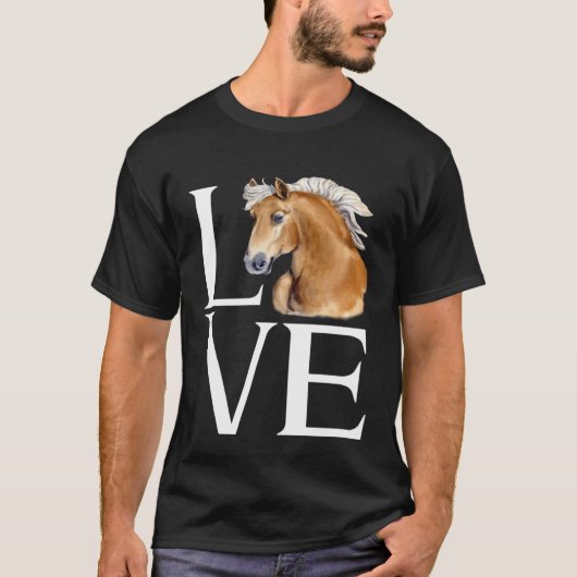 愛らしいハフリンガーの馬 Tシャツ (正面)
