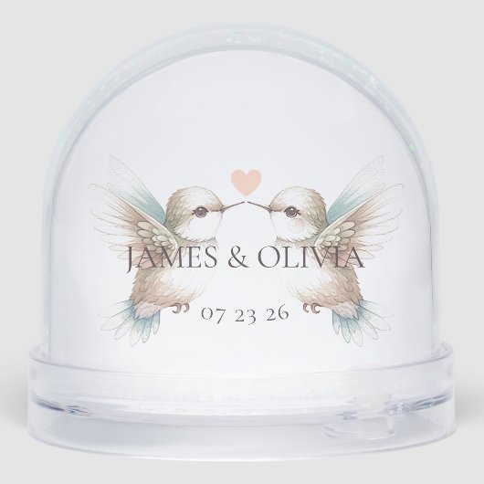 愛らしいハミングバード追加フォトドーム (裏面)